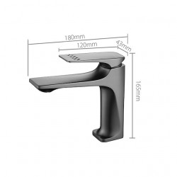 Robinet de lavabo de salle de bain - Nickel brossé classique/Finitions galvanisées/Peintes, Centerset, Mitigeur monotrou pour salle de bain