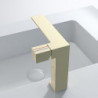 Robinet de salle de bain évier mélangeur - Monobloc à bouton unique avec tuyau froid et chaud