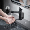 Robinet de lavabo de salle de bain - Noir, monotrou en laiton (noir/gris/chrome/doré)