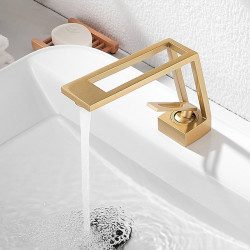 Robinet de lavabo de salle de bain - Finitions électrolytiques/peintes classiques, centerset mitigeur monotrou pour salle de bain