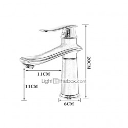 Robinet de lavabo de salle de bain - Monotrou classique électroplaqué pour robinets de bain