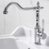 Robinet lavabo - Classique plaqué, set de centre, mitigeur un trou pour robinet de salle de bain