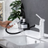 Robinet lavabo - Rétractable Plaqué, mitigeur un trou pour un usage pratique dans la salle de bain