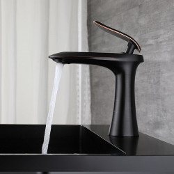 Robinet lavabo - Classique Plaqué, mitigeur un trou pour un design intemporel dans la salle de bain