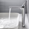 Robinet lavabo - Style Classique Plaqué, Mitigeur un Trou au Centre pour Salle de Bain