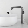 Robinet lavabo - Rotatif/Rétractable/Classique Chrome/Nickel Brossé/Plaqué, Mitigeur un Trou au Centre pour Salle de Bain