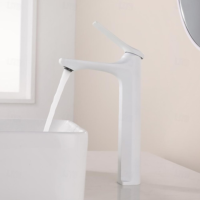 Robinet lavabo - Style Classique Plaqué, Mitigeur un Trou au Centre pour Salle de Bain