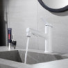 Robinet lavabo - Style Rétractable/Classique Plaqué, Mitigeur un Trou au Centre pour Salle de Bain