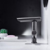 Robinet lavabo - Rotatif, Chrome/Nickel Brossé/Plaqué, Set de Centre, Mitigeur un Trou pour Salle de Bain