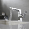 Robinet lavabo - Rotatif/Rétractable/Classique Plaqué, Mitigeur un Trou au Centre pour Salle de Bain