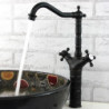 Robinet Noir de Buanderie pour Évier Utilitaire Classique, Monotrou à Arc Élevé avec Interrupteur d'Eau Chaude et Froide, Robinet Commercial de Remplissage de Pot