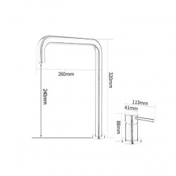 Robinet de Lavabo Utilitaire Minimaliste Chromé Noir, Ensemble Central à Arc Élevé, Une Poignée et Deux Trous, Interrupteur d'Eau Chaude et Froide, Robinet Commercial