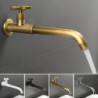 Robinet de Lavabo Mural pour Salle de Bain, Mitigeur de Bain à Bec Réversible à Un Trou et à Poignée Unique en Laiton pour Grand Récipient en Noir Chrome ou Laiton Antique