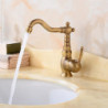 Robinet de Lavabo Doré de Style Rétro de Luxe, à Un Trou et à Poignée à Arc Élevé avec Interrupteur d'Eau Chaude et Froide, Robinet Commercial de Remplissage pour Baignoire