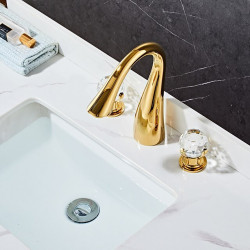 Mitigeur d'évier de salle de bain répandu, style traditionnel et élégant