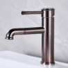 Robinet de lavabo extractible en bronze huilé, design vintage pour salle de bain