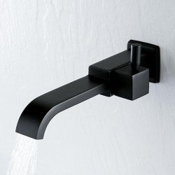 Robinet de salle de bain mural eau froide uniquement, style minimaliste en laiton