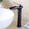 Mitigeur de lavabo cascade en laiton, design haut de gamme avec tuyau d'eau chaude et froide