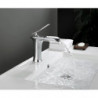 Robinet de lavabo cascade haut de gamme, design moderne avec tuyau d'eau chaude et froide, robinet monocommande monté sur le pont