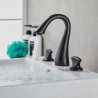 Robinet mitigeur d'évier de salle de bain répandu, design fonctionnel avec tuyau d'eau chaude et froide, robinet de qualité pour évier