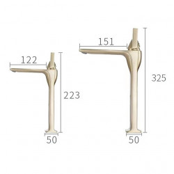 Robinet de lavabo de salle de bain monotrou classique électroplaqué