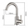 Robinet pour lavabo de salle de bain - Rotatif/Classique en acier inoxydable/Finitions peintes Centerset Mitigeur Monotrou Robinet de salle de bain