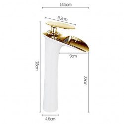 Robinet lavabo - Jet pluie Plaqué/Finitions Peintes, Set de centre, Mitigeur un trou pour salle de bain